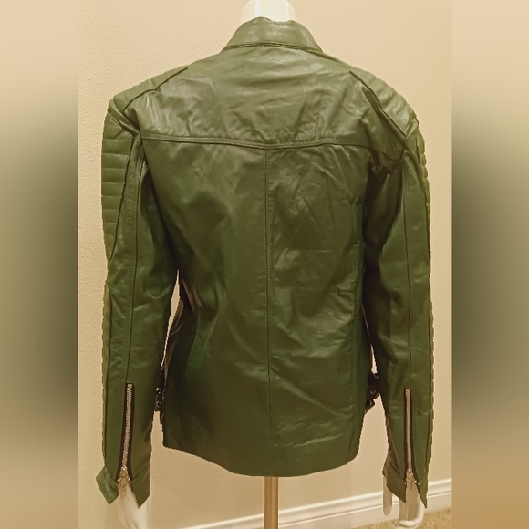 Women Genuine Leather Jacket Motorcycle size XXL - Picture 3 of 11